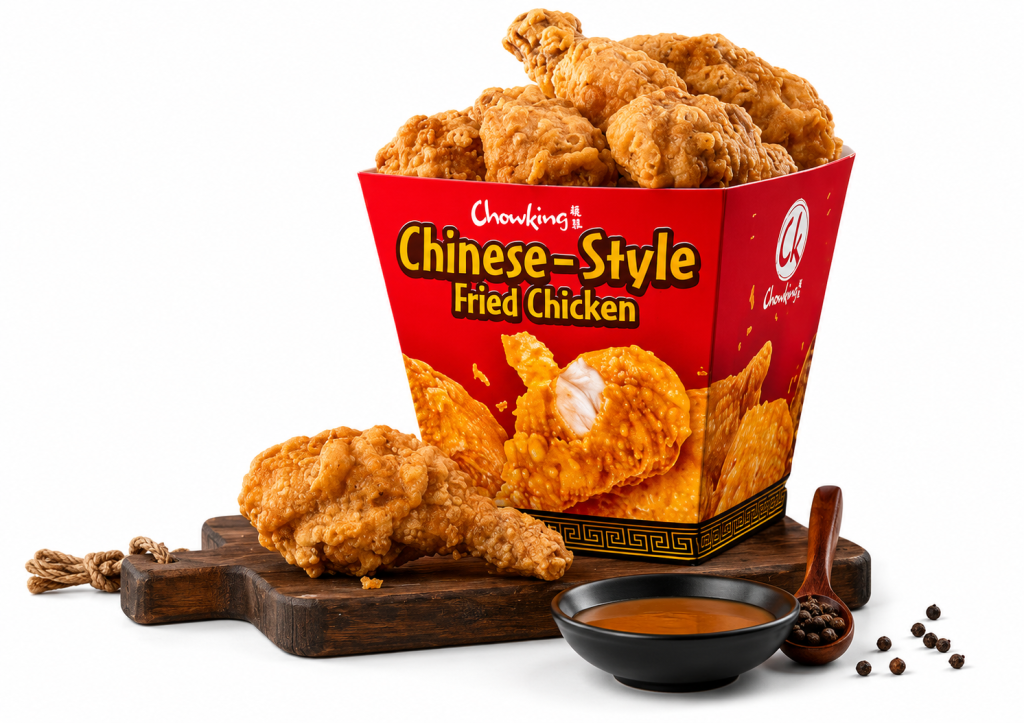 Chinese-style Fried Chicken Bucket 6 Pcs + Gravy Sauce – دلو دجاج مقلي صيني 6 قطع + صوص مرق