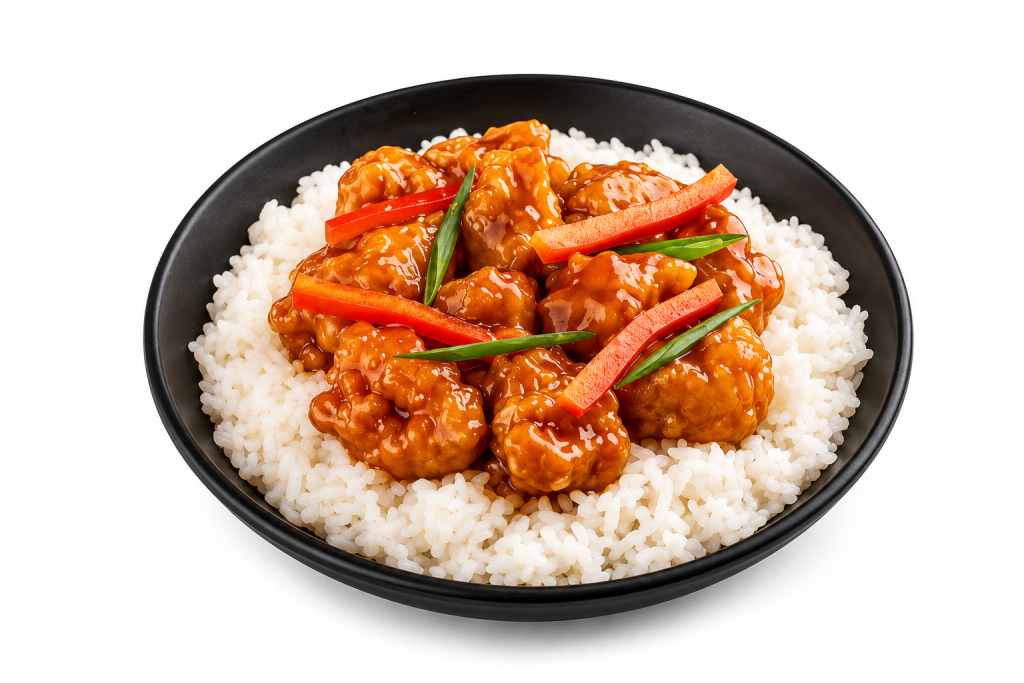 Peking-style chicken rice bowl – بول أرز دجاج على طريقة بكين