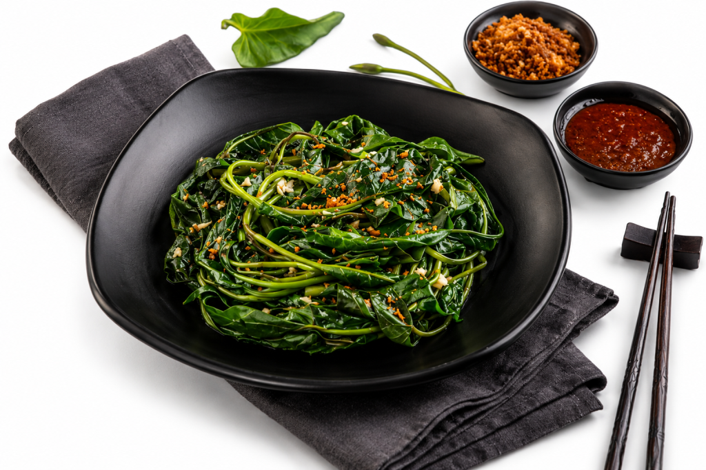 Stir Fry Spinach ( Kangkong) – سبانخ مقلية (كانج كونج)