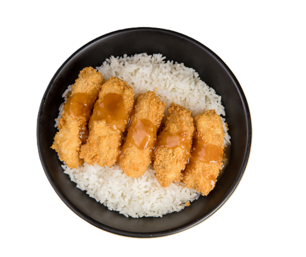 Crispy Breaded Fish Rice Bowl