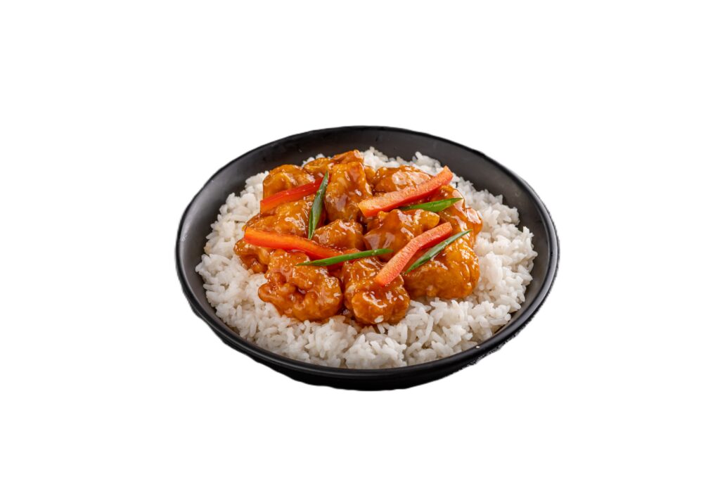 Peking-style chicken rice bowl